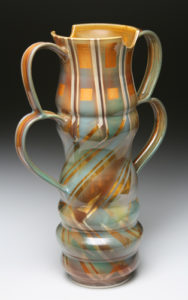 Tall Qaud Handle Vase
